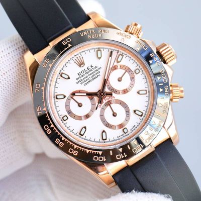 ROLEX Daytona Replica with Rose Gold Case 18K Gold 40MM Diameter Chroma Light Watch